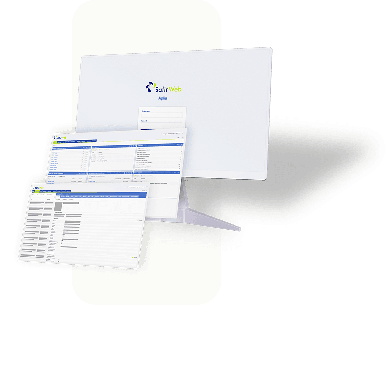 Mockup av nettsiden på en datamaskin